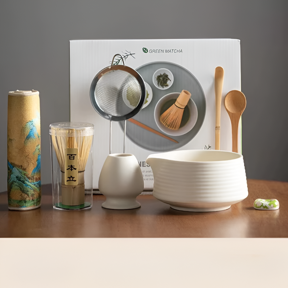 Kompletny Zestaw do Matcha 8-Elementowy z Czarką 500 ml