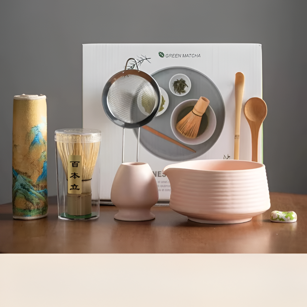 Kompletny Zestaw do Matcha 8-Elementowy z Czarką 500 ml