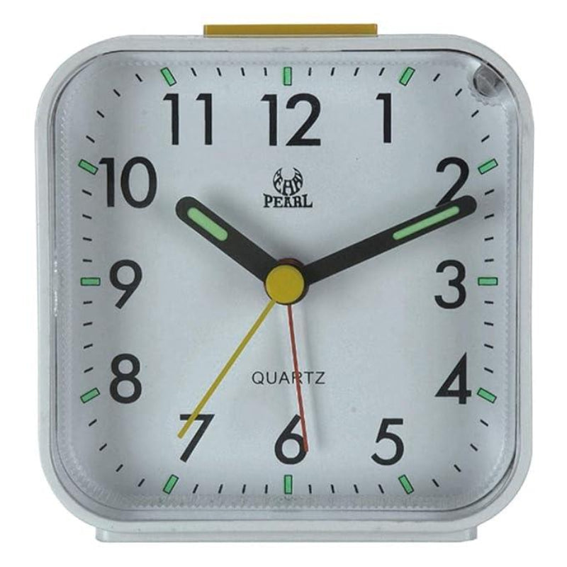 Budzik Analogowy Quartz 8 cm z Podświetleniem, Cichy Mechanizm