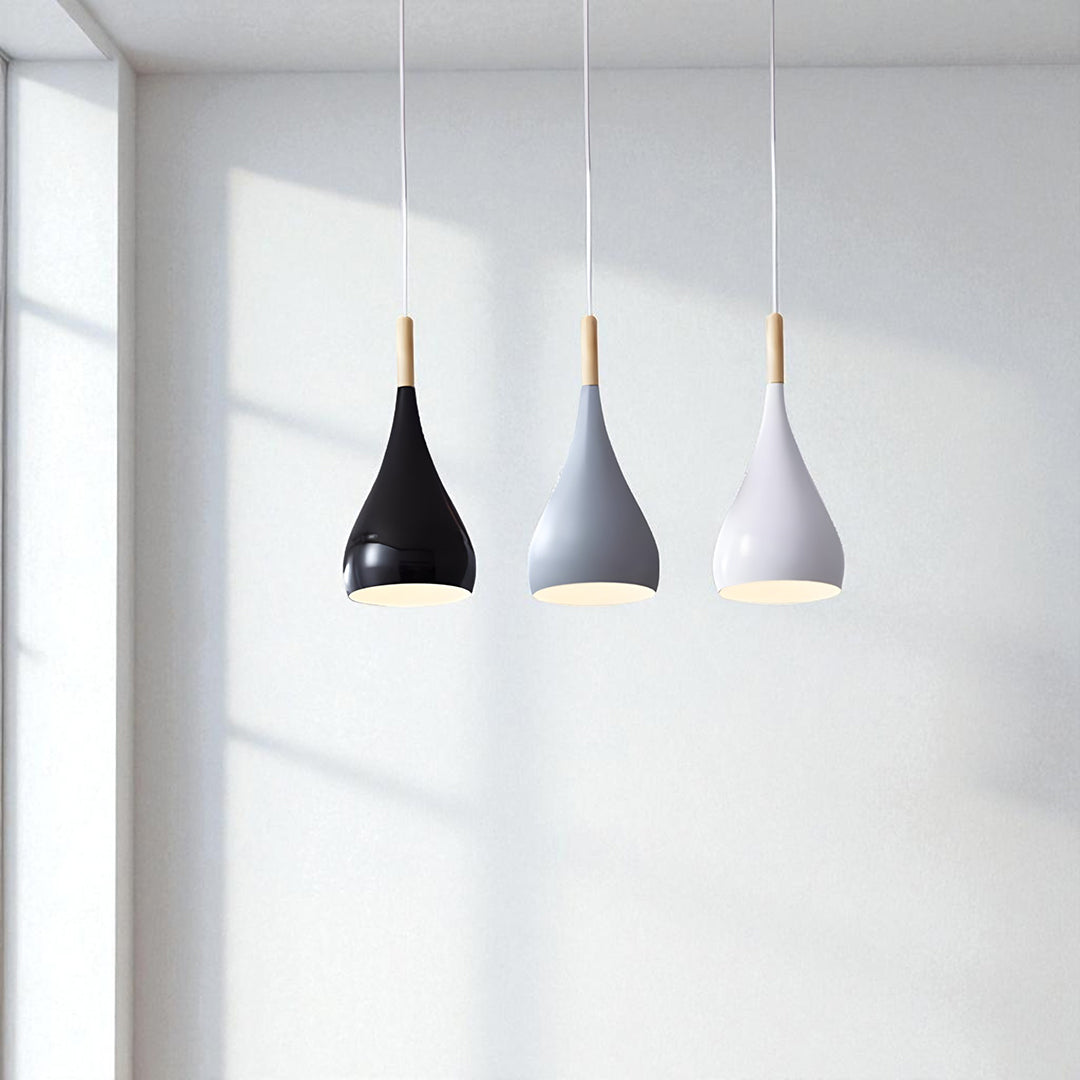 Drewniano-Żelazna Lampa Wisząca | Industrialne Oświetlenie Sufitowe