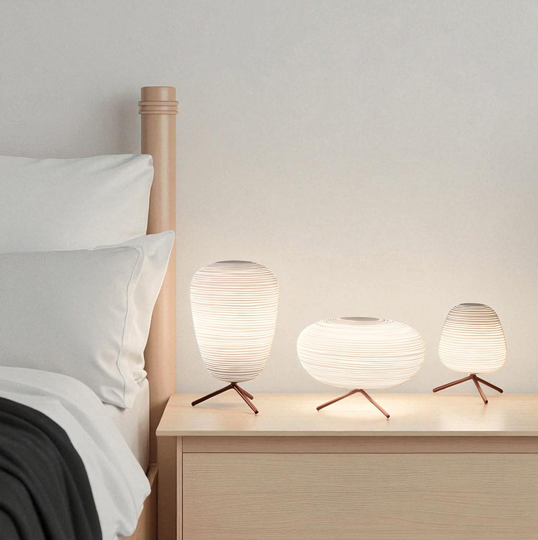 Nowoczesna szklana lampa stołowa | Miękkie światło