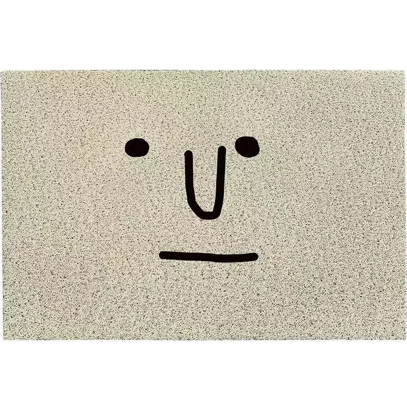 Wycieraczka Poliestrowa z Gumowym Spodem, Wzór Emoji, 60x90 cm