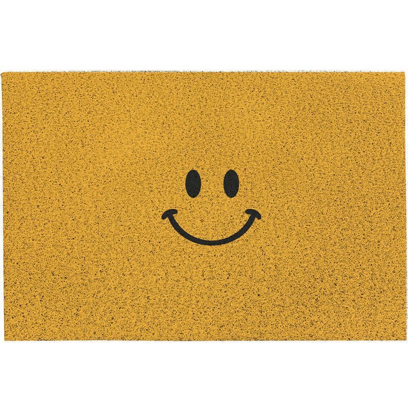 Wycieraczka Poliestrowa z Gumowym Spodem, Wzór Emoji, 60x90 cm