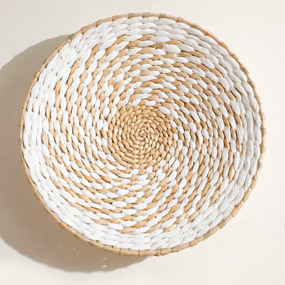 Pleciona Dekoracja Ścienna z Trawy Morskiej, 20-30 cm, do Salonu