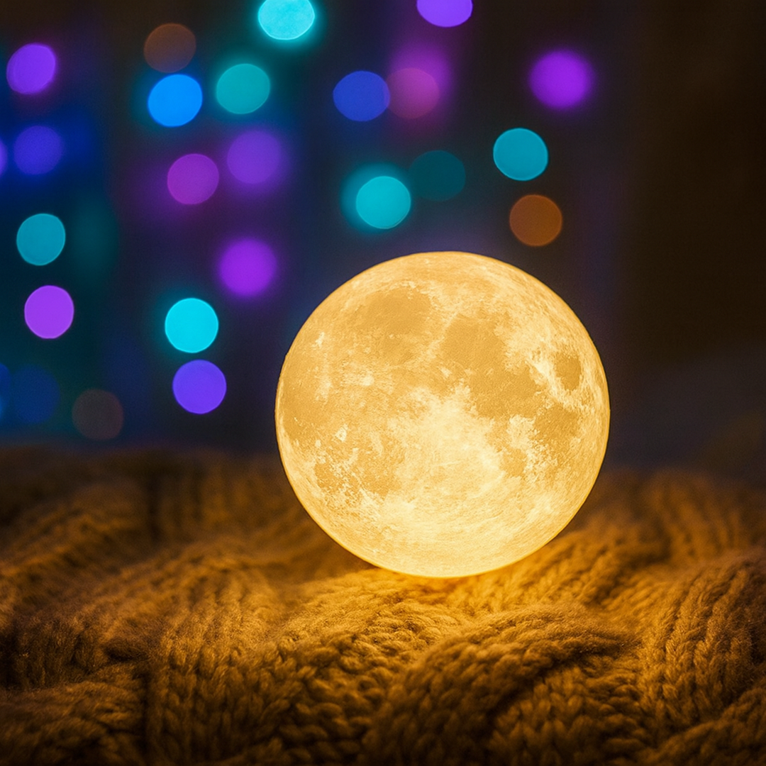 Lampka Księżycowa Ładowalna Do Sypialni | Sterowanie Dotykowe