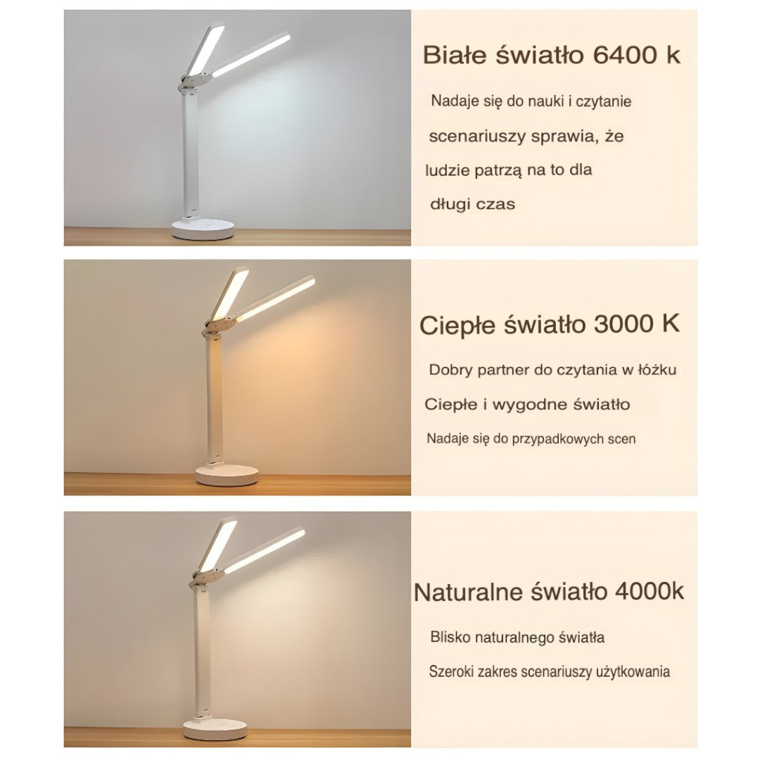 Domowa Lampa Biurkowa LED | Składana