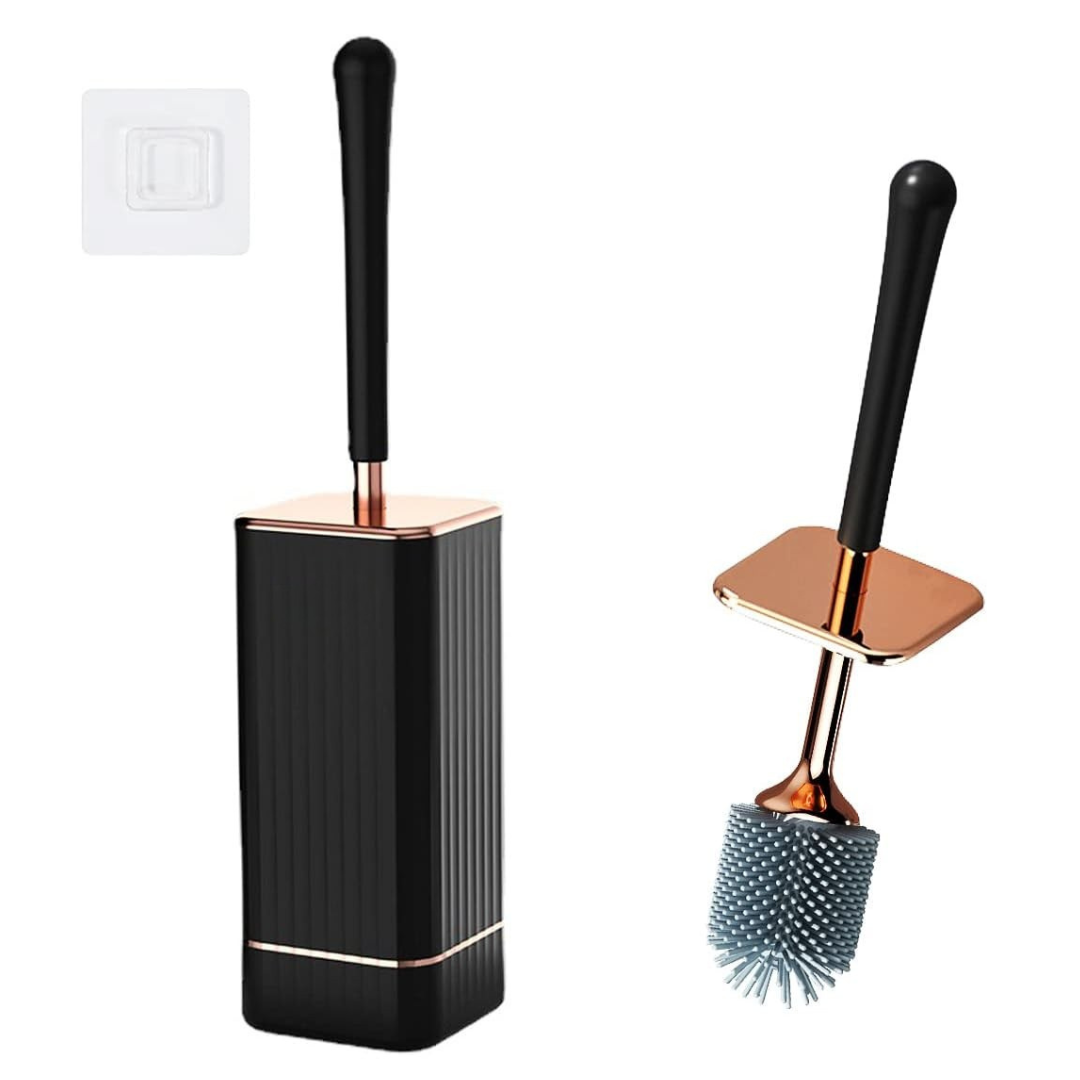 Szczotka do WC z Silikonu 41 cm z Podstawką, Montaż na Ścianie