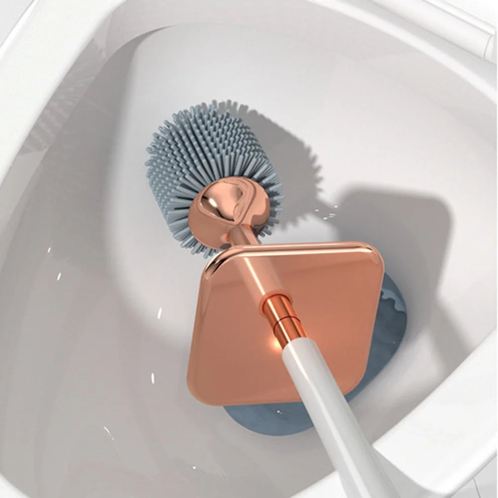 Szczotka do WC z Silikonu 41 cm z Podstawką, Montaż na Ścianie