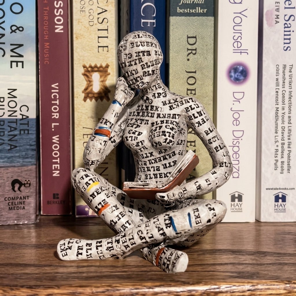 Figurka Dekoracyjna Czytająca Postać, Abstrakcyjna, na Półkę i Biurko