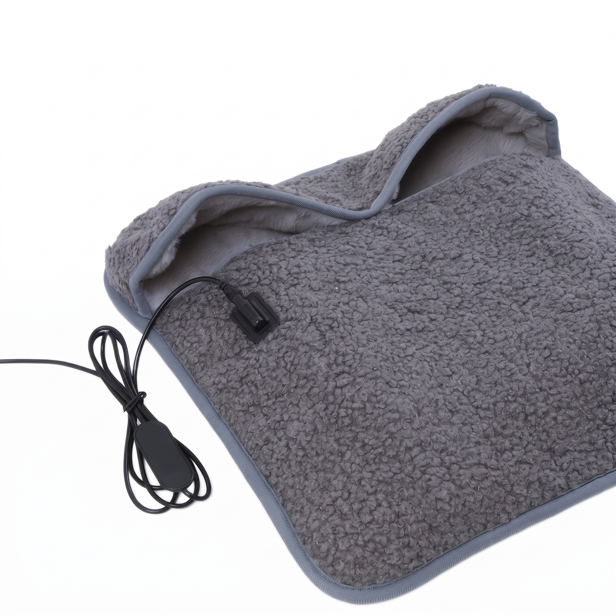 Elektryczny Ogrzewacz Stóp z Pluszu USB 41x41 cm, 5 Poziomów, Timer