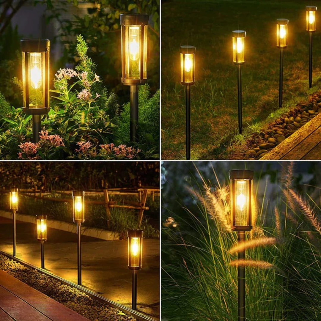 Zewnętrzna solarna lampa ścieżkowa do ogrodu i alejek