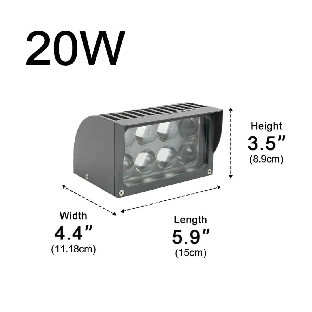 Architektoniczna zewnętrzna lampa ścienna LED – widok produktu 22 | Nuvira Home