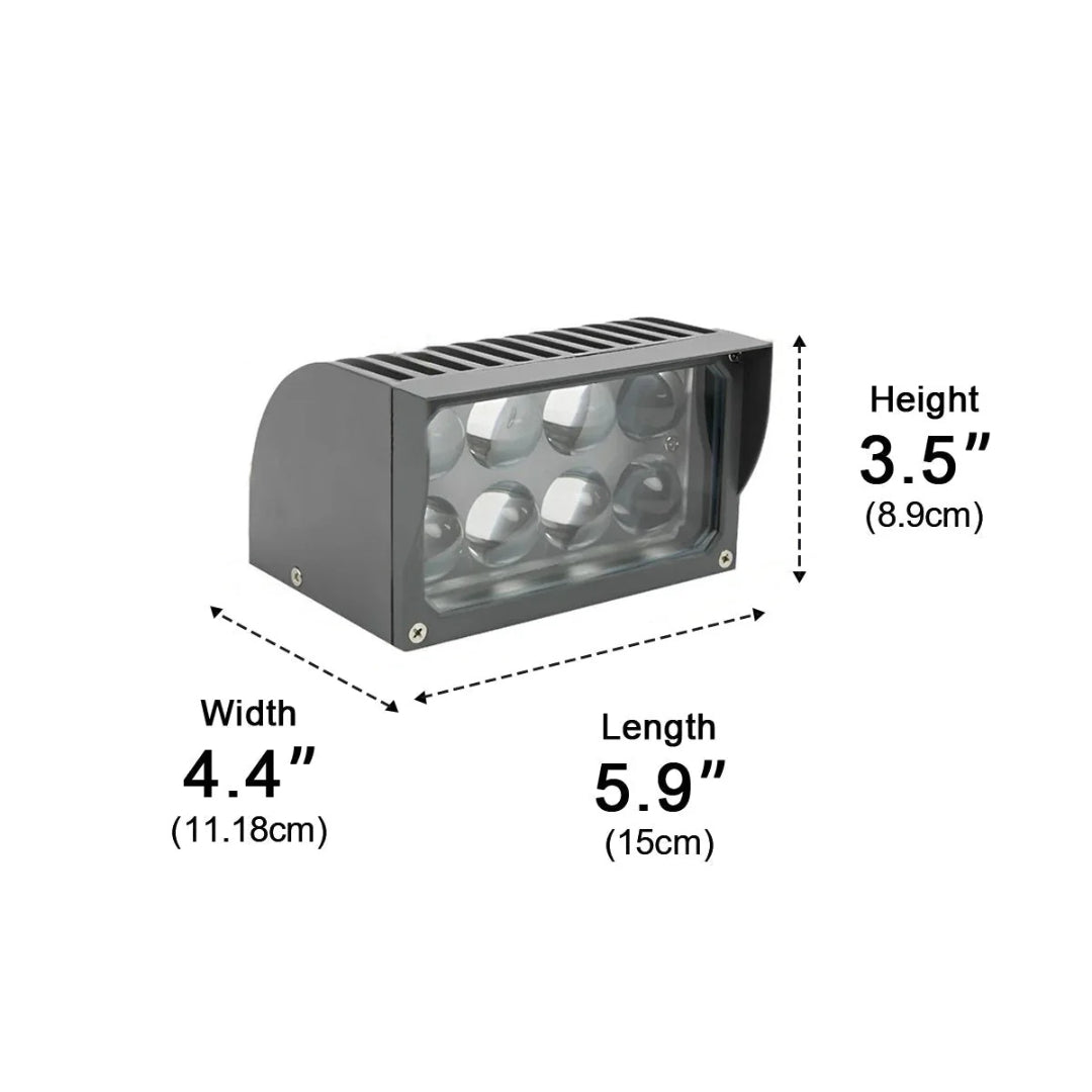 Architektoniczna zewnętrzna lampa ścienna LED – widok produktu 26 | Nuvira Home
