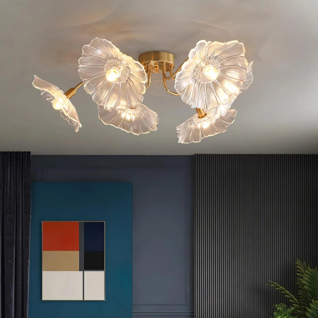 Artystyczna lampa sufitowa w kształcie kwiatu – widok produktu 8 | Nuvira Home