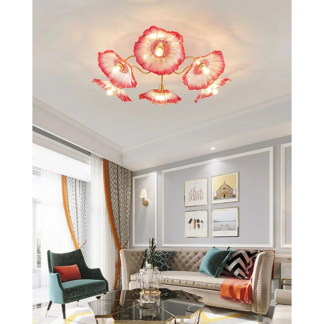 Artystyczna lampa sufitowa w kształcie kwiatu – widok produktu 24 | Nuvira Home