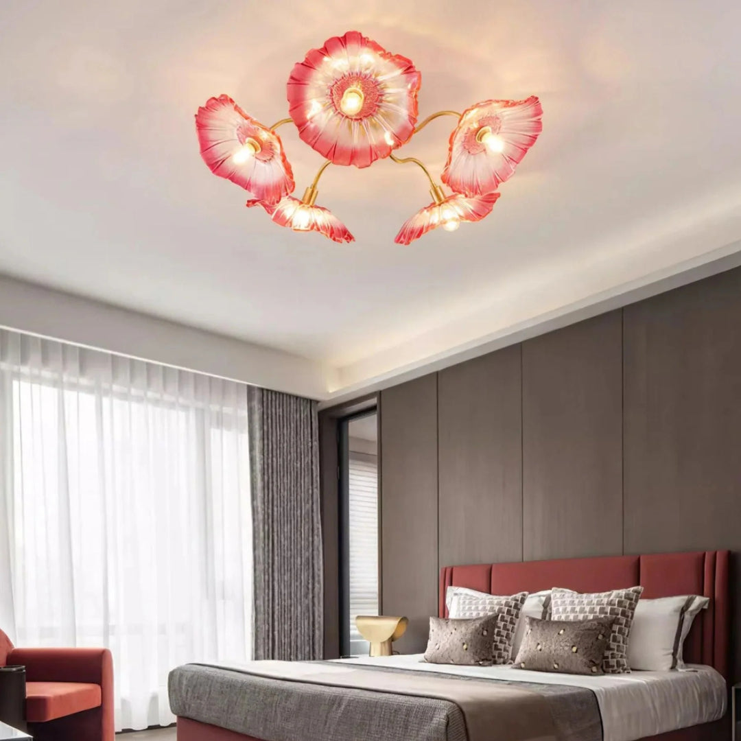 Artystyczna lampa sufitowa w kształcie kwiatu – widok produktu 26 | Nuvira Home