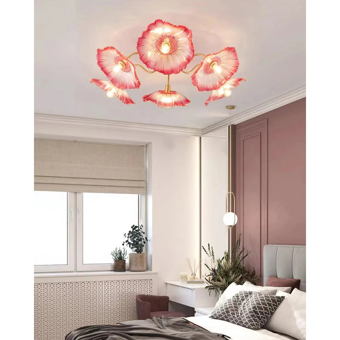 Artystyczna lampa sufitowa w kształcie kwiatu – widok produktu 29 | Nuvira Home