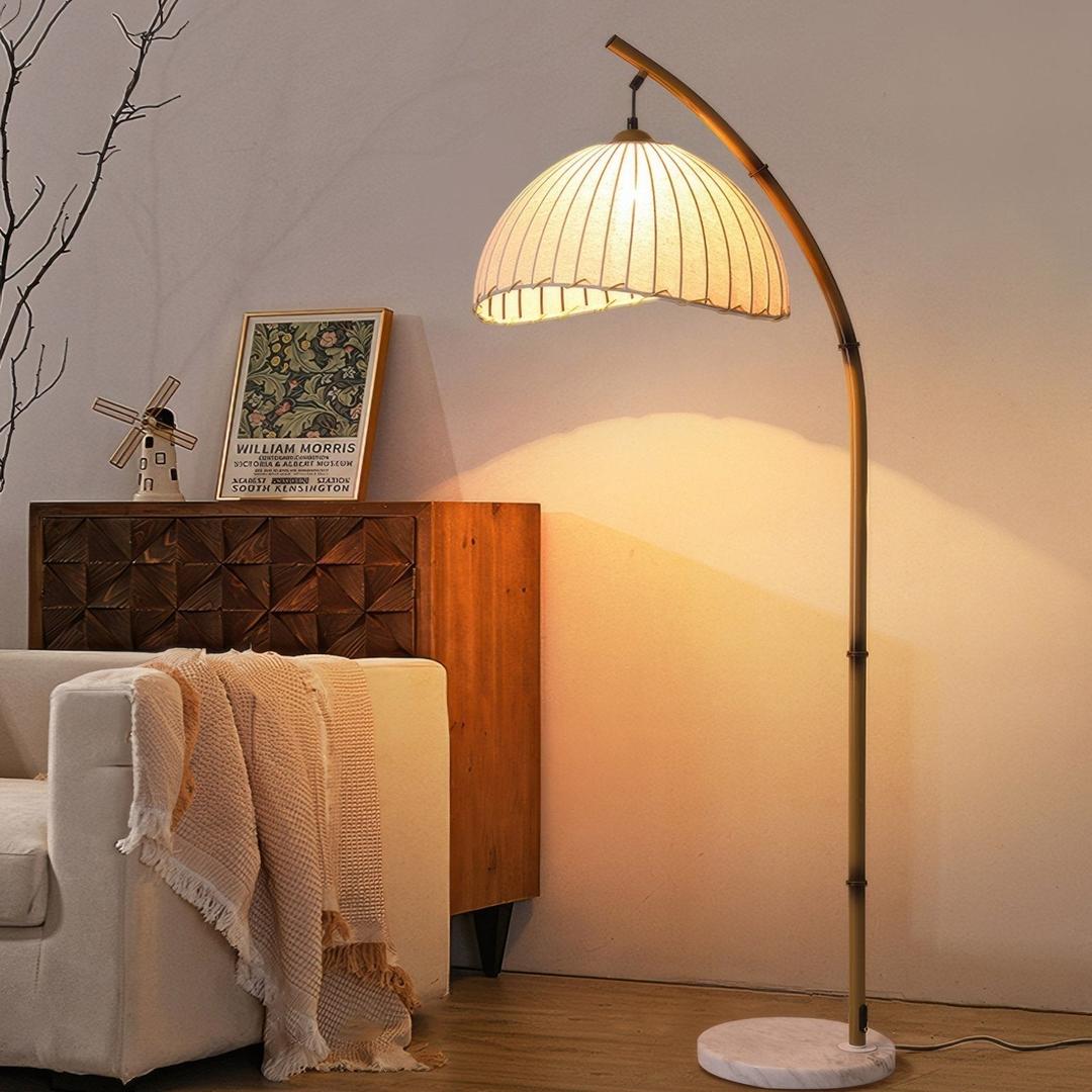 Bambusowa Lampa Podłogowa Zen Do Naturalnych Wnętrz – widok produktu 4 | Nuvira Home