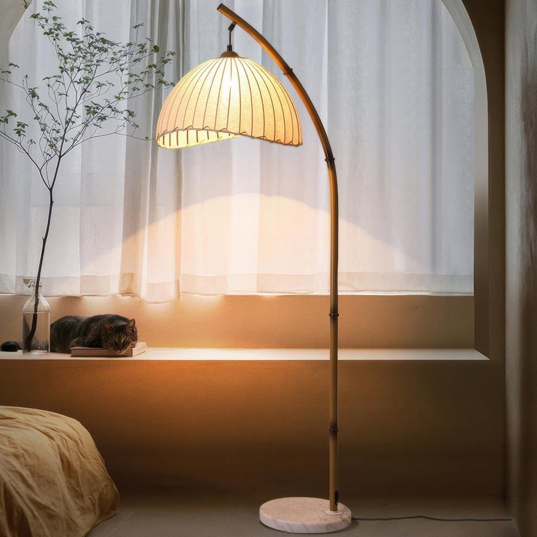 Bambusowa Lampa Podłogowa Zen Do Naturalnych Wnętrz – widok produktu 7 | Nuvira Home