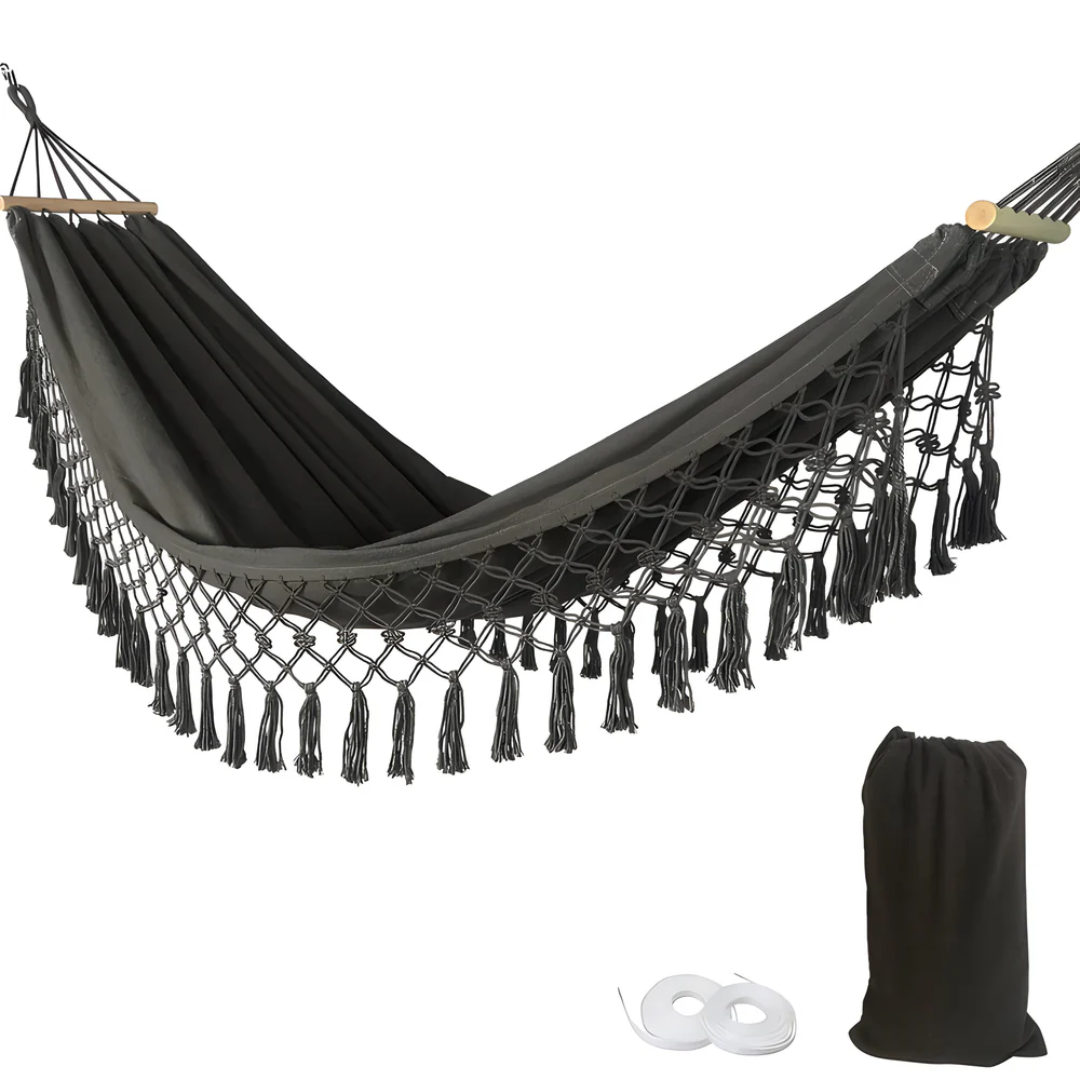Bawełniany Hamak Boho z Drążkami – widok produktu 7 | Nuvira Home