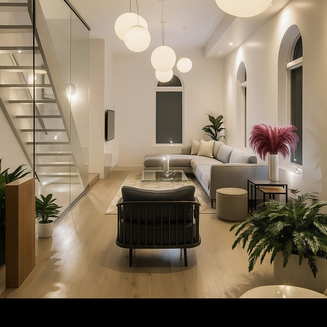 Białe Lampy Wiszące – Mrożona Kopuła – widok produktu 2 | Nuvira Home