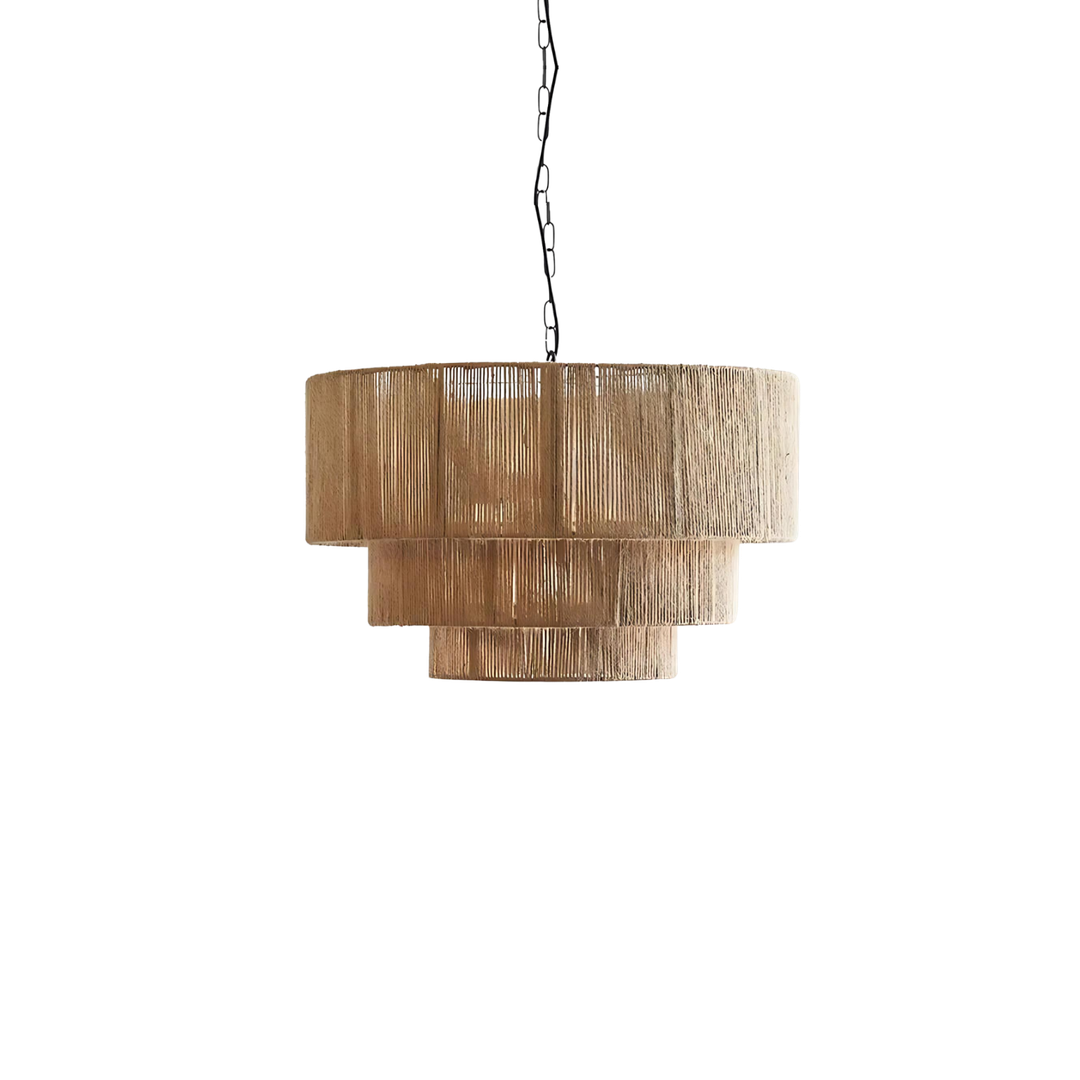 Boho-Inspirowana Pleciona Lampa Wisząca – Rattan – widok produktu 9 | Nuvira Home