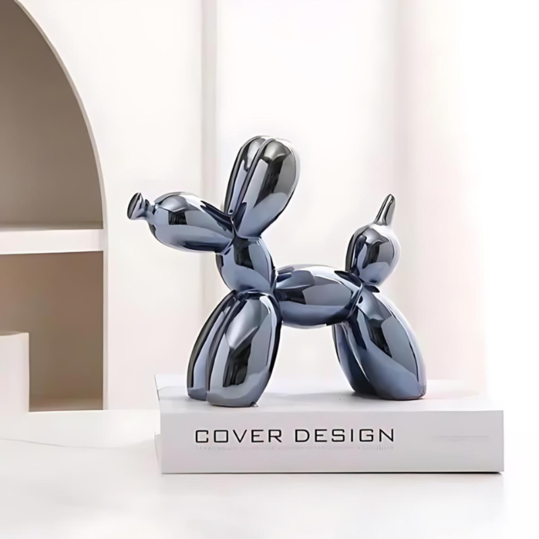 Ceramiczna Figurka Dekoracyjna Piesek z Balonów – widok produktu 2 | Nuvira Home