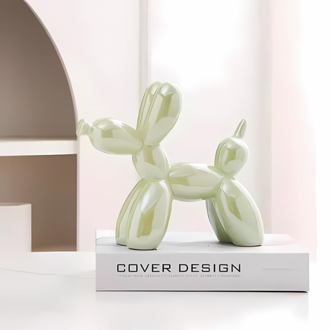 Ceramiczna Figurka Dekoracyjna Piesek z Balonów – widok produktu 5 | Nuvira Home