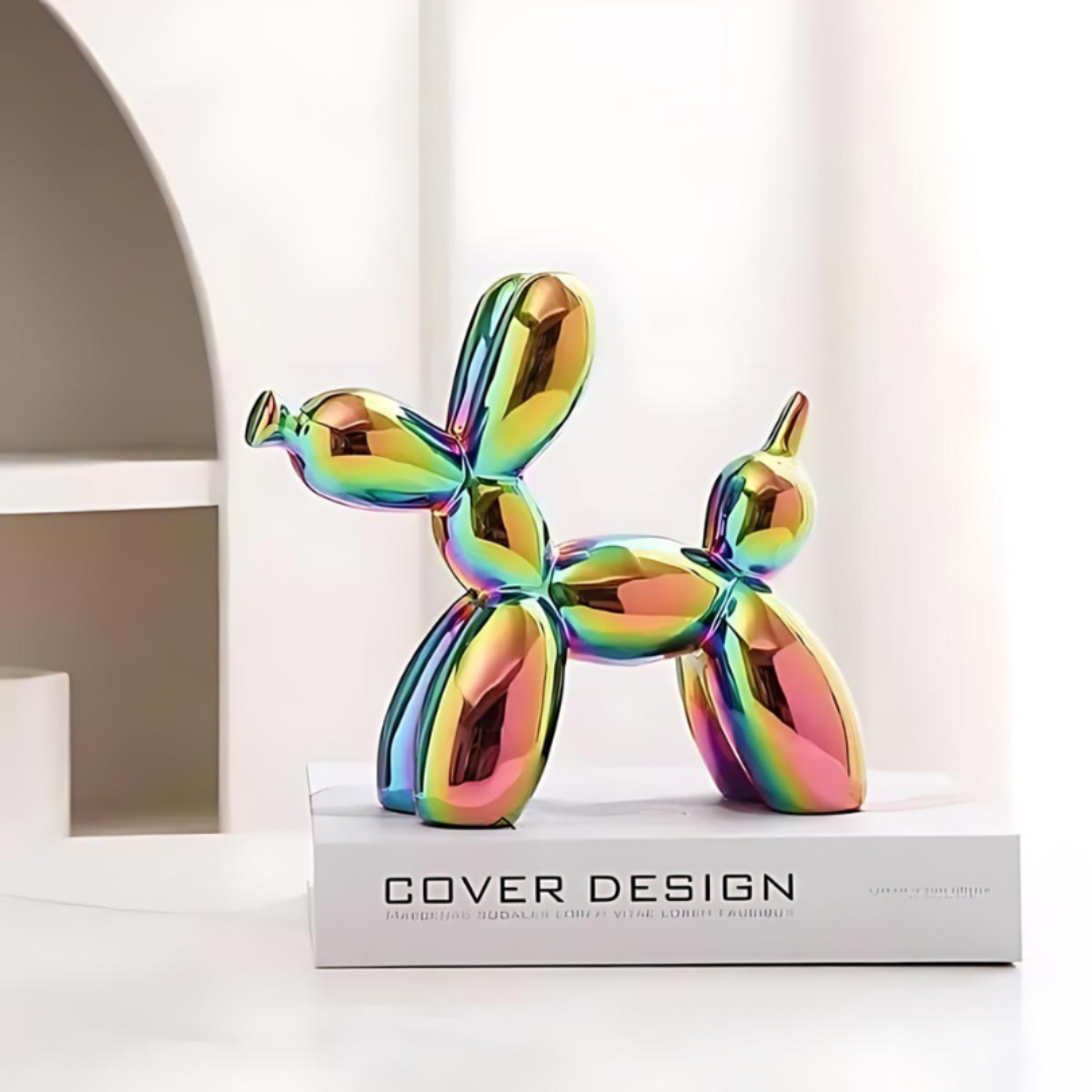 Ceramiczna Figurka Dekoracyjna Piesek z Balonów – widok produktu 6 | Nuvira Home