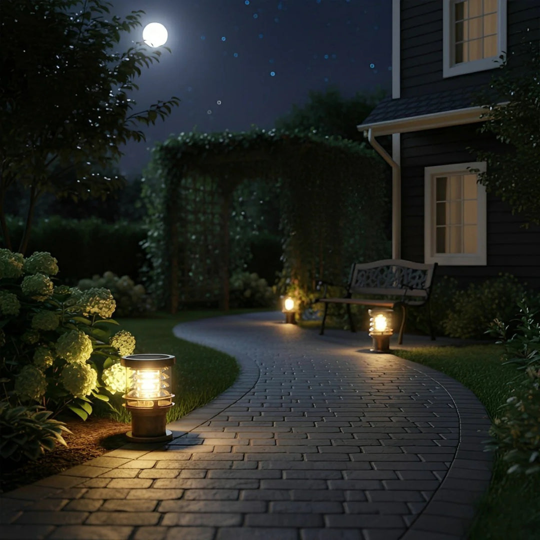 Cylindryczna ogrodowa lampa ścieżkowa LED – widok produktu 6 | Nuvira Home