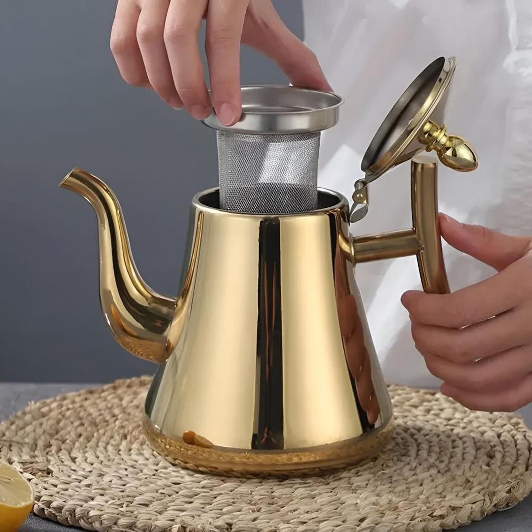 Czajnik Ze Stali Nierdzewnej Do Herbaty I Kawy – Wbudowany Filtr – widok produktu 3 | Nuvira Home