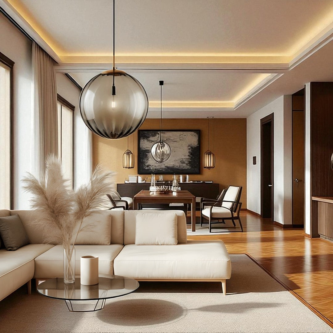 Dekoracyjna Kolorowa Szklana Lampa Wisząca – Wisząca – widok produktu 1 | Nuvira Home
