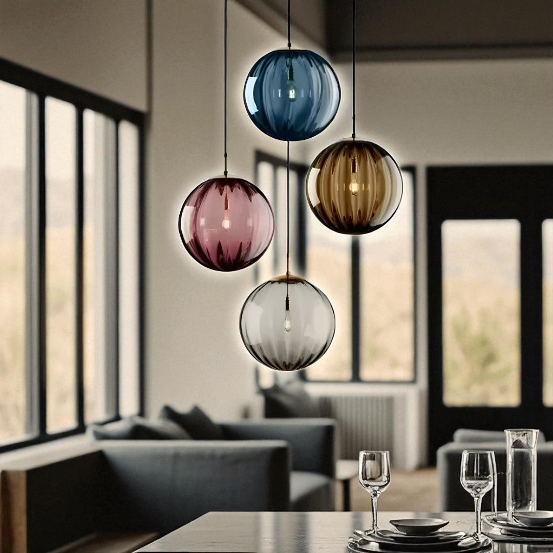 Dekoracyjna Kolorowa Szklana Lampa Wisząca – Wisząca – widok produktu 6 | Nuvira Home