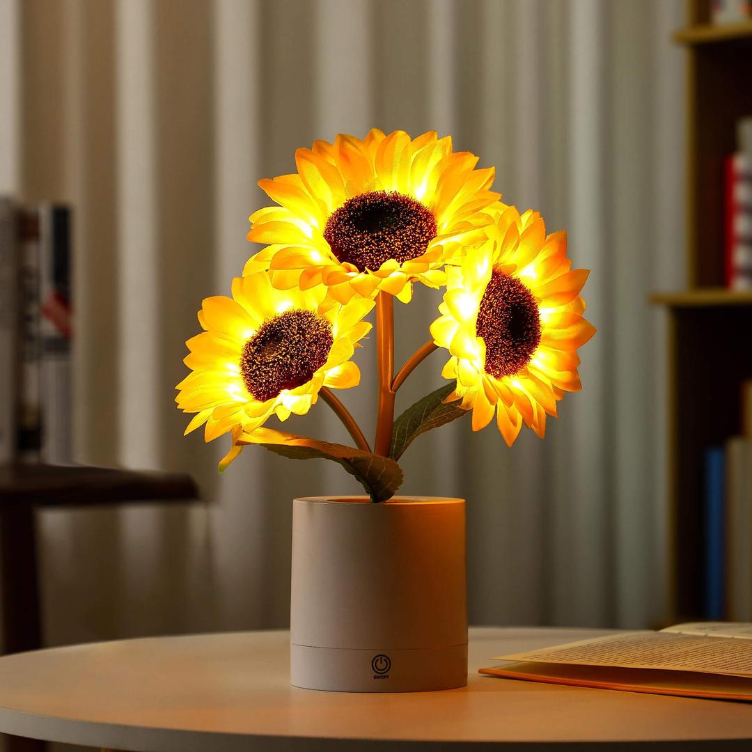 Dekoracyjna Lampa Stołowa Z Kwiatami Sztucznymi – widok produktu 4 | Nuvira Home