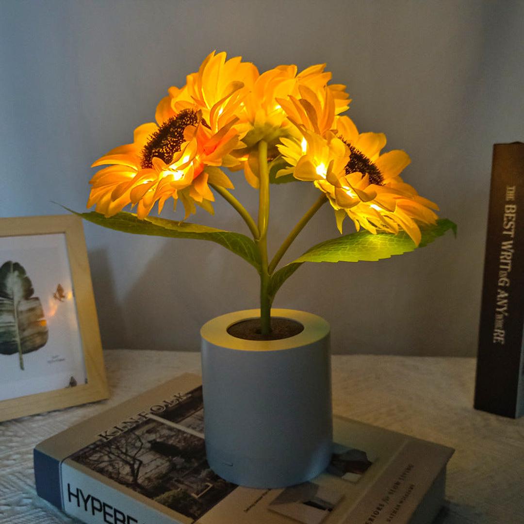 Dekoracyjna Lampa Stołowa Z Kwiatami Sztucznymi – widok produktu 17 | Nuvira Home