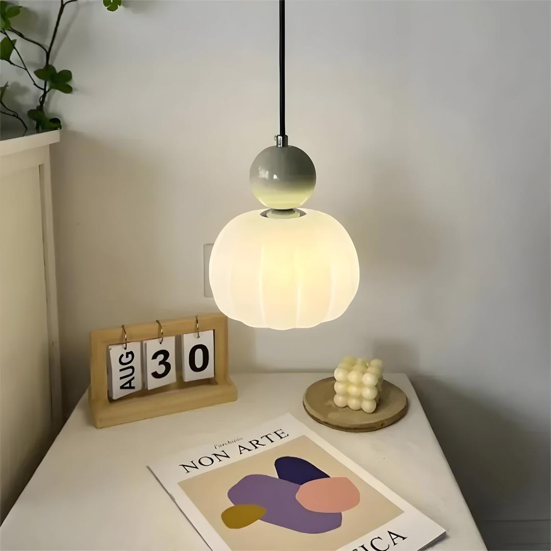Dekoracyjna Lampa Wisząca Kremowa – Art Deco – widok produktu 3 | Nuvira Home