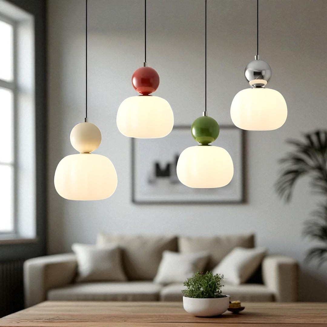 Dekoracyjna Lampa Wisząca Kremowa – Art Deco – widok produktu 4 | Nuvira Home