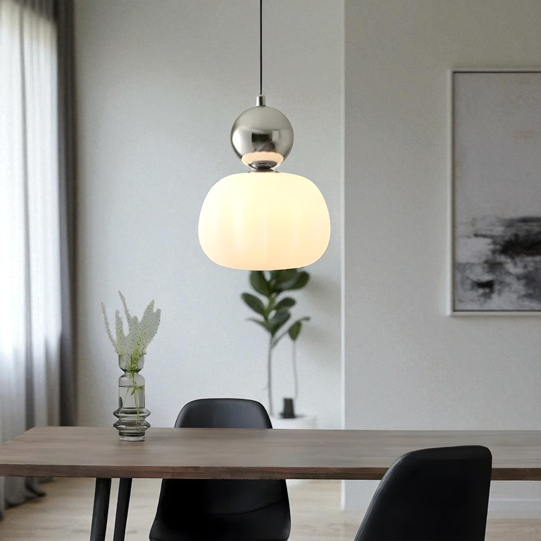 Dekoracyjna Lampa Wisząca Kremowa – Art Deco – widok produktu 6 | Nuvira Home
