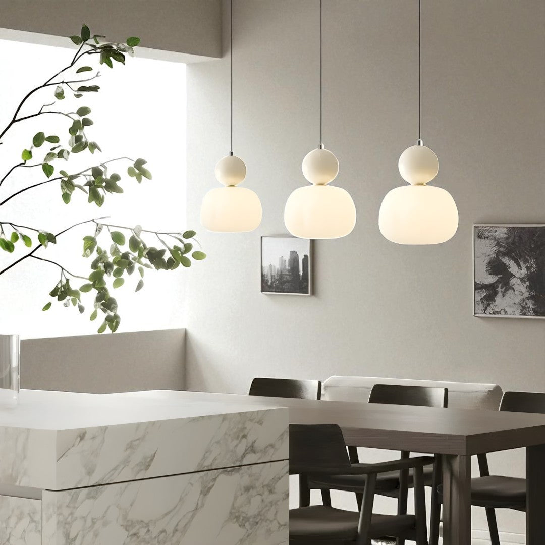 Dekoracyjna Lampa Wisząca Kremowa – Art Deco – widok produktu 8 | Nuvira Home