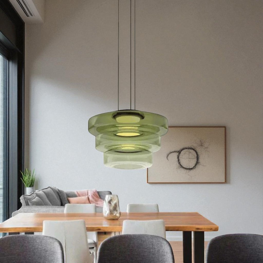 Dekoracyjna Lampa Wisząca Szklana – Styl Bauhaus – widok produktu 5 | Nuvira Home