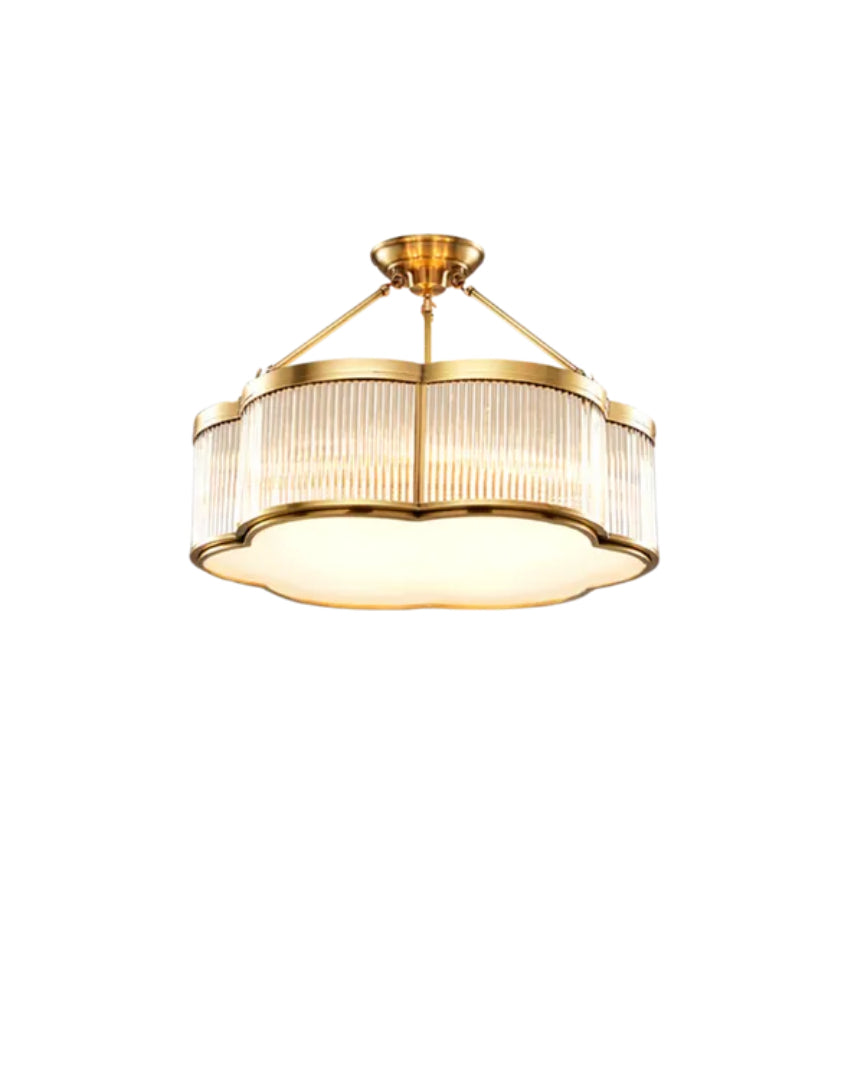 Dekoracyjna sufitowa lampa ze żłobionego szkła – widok produktu 2 | Nuvira Home