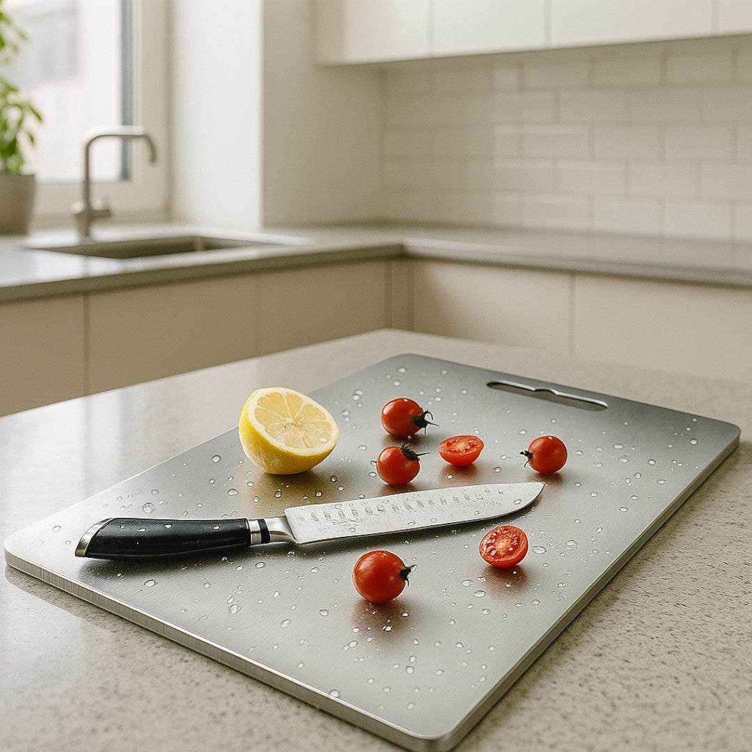 Deska Do Krojenia Ze Stali Nierdzewnej – Codziennego Użytku – widok produktu 1 | Nuvira Home