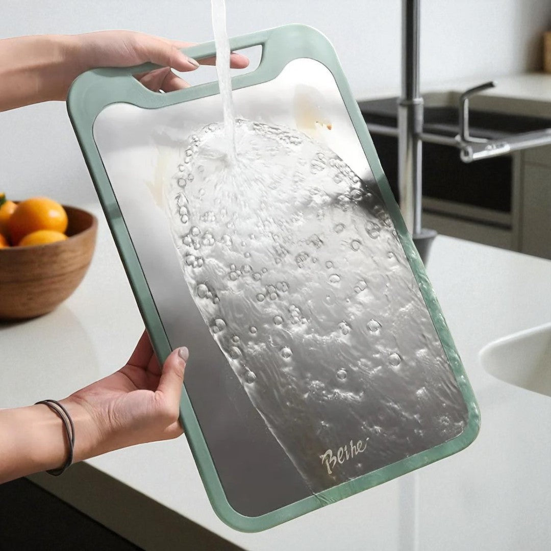 Deska Do Krojenia Ze Stali Nierdzewnej – Dwustronna – widok produktu 5 | Nuvira Home