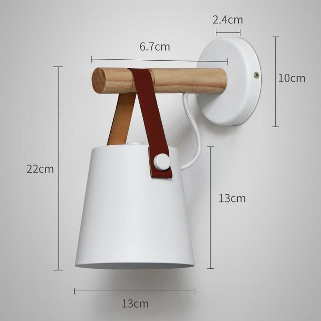 Drewniana Lampa Ścienna Dekoracyjna – Nordycka – widok produktu 3 | Nuvira Home