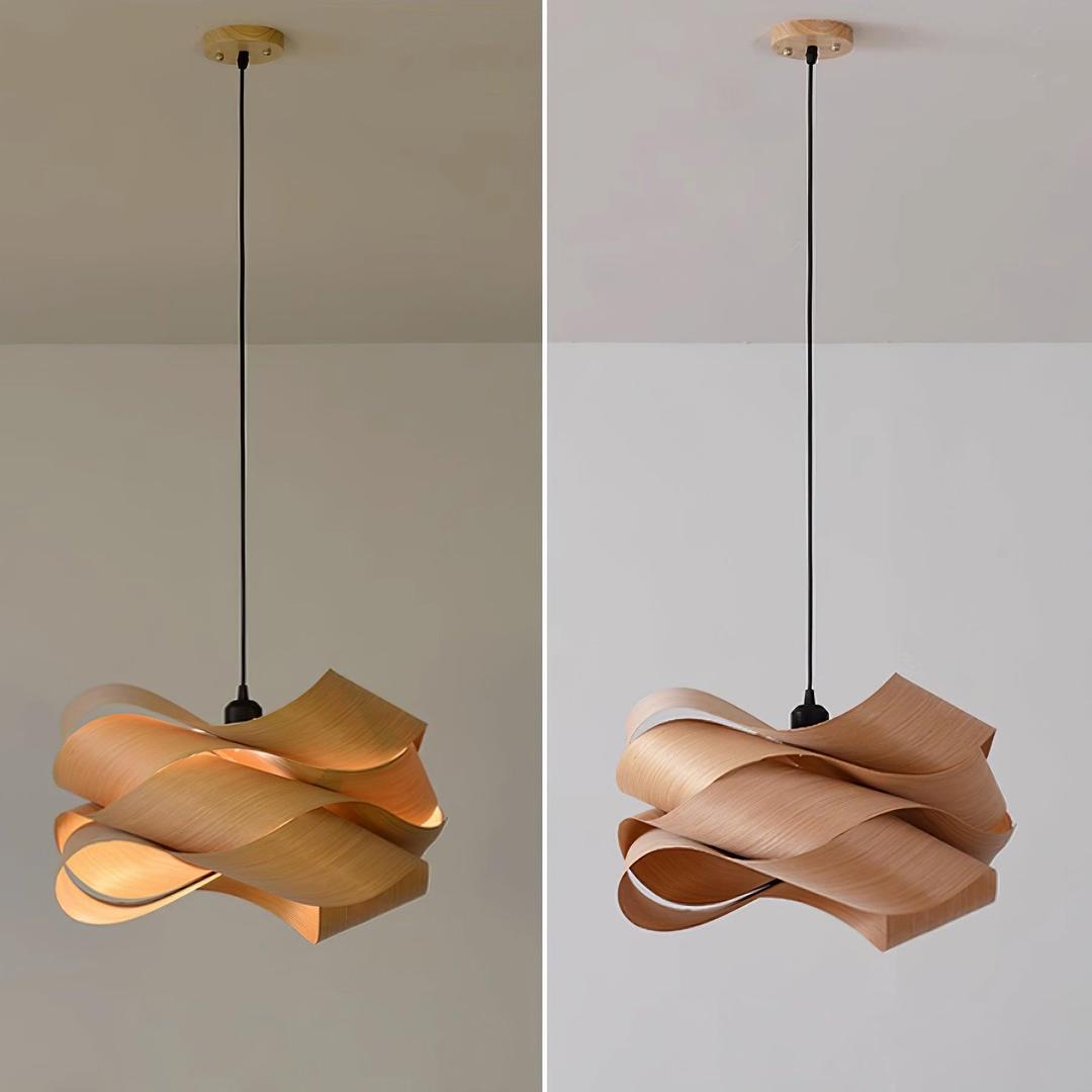 Drewniana Lampa Wisząca O Zakrzywionej Formie – widok produktu 3 | Nuvira Home