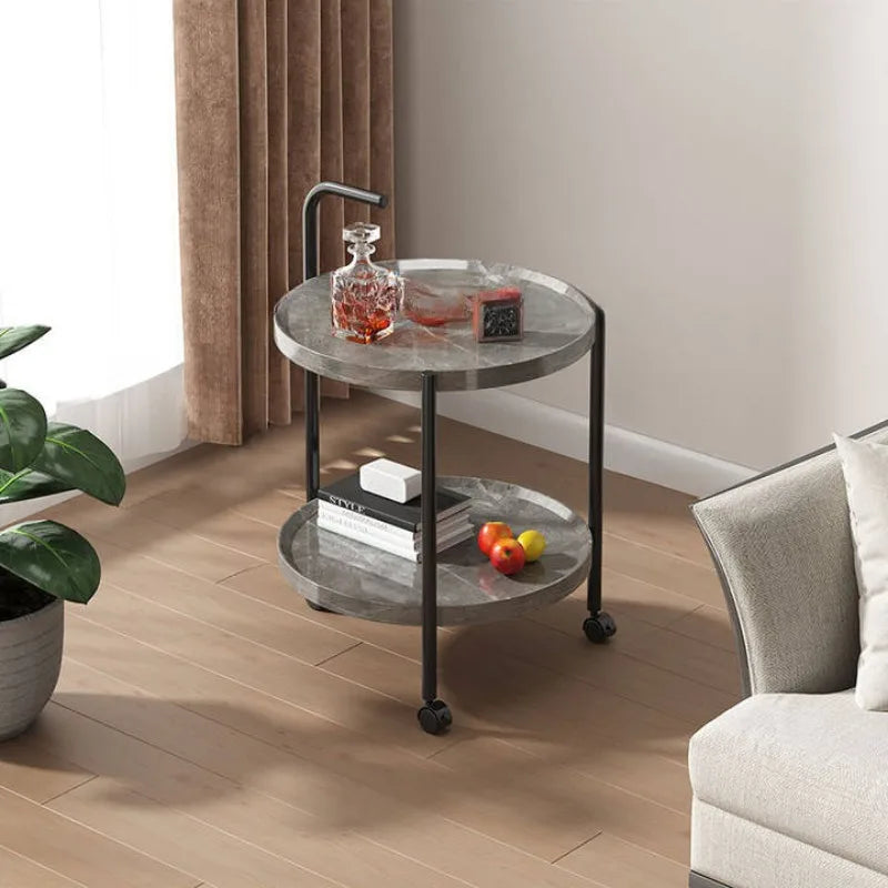Dwupoziomowy Drewniany Stolik Pomocniczy na Kółkach – widok produktu 7 | Nuvira Home