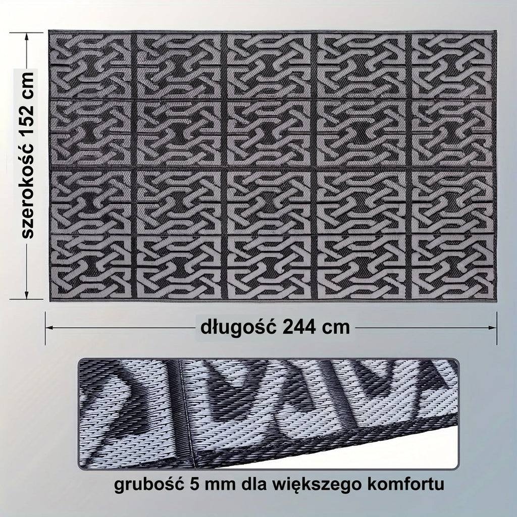 Wymiary dywanu zewnętrznego, 152 x 244 cm, grubość 5 mm