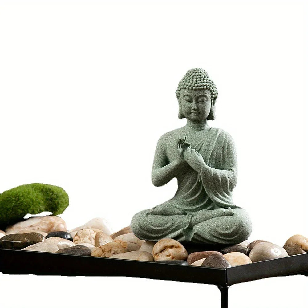 Figurka Zen Budda z Piaskowca – widok produktu 3 | Nuvira Home