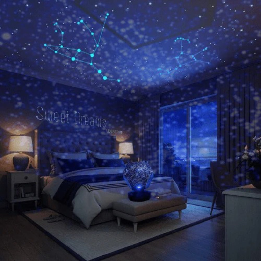 Gwiezdna projekcyjna lampka nocna LED – widok produktu 1 | Nuvira Home
