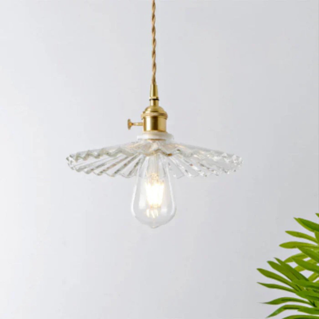 Industrialna lampa wisząca ze żłobionego szkła – widok produktu 11 | Nuvira Home
